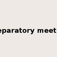 preparatory meeting是什么意思