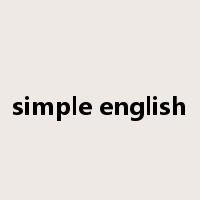 simple english是什么意思