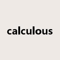 calculous是什么意思