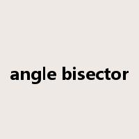 angle bisector是什么意思