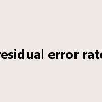residual error rate是什么意思