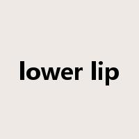 lower lip是什么意思