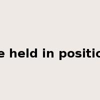 be held in position是什么意思