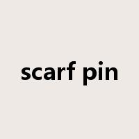 scarf pin是什么意思