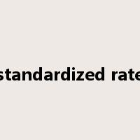 standardized rate是什么意思