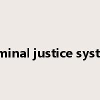 criminal justice system是什么意思