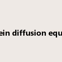 Einstein diffusion equation是什么意思