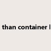 less than container load是什么意思