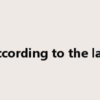according to the law是什么意思