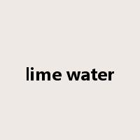 lime water是什么意思
