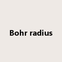 Bohr radius是什么意思