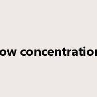 low concentration是什么意思