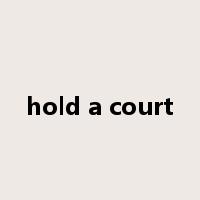 hold a court是什么意思