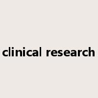 clinical research是什么意思