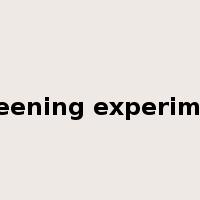 screening experiment是什么意思