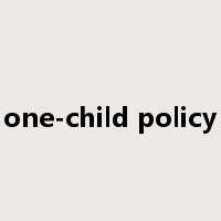 one-child policy是什么意思