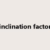 inclination factor是什么意思