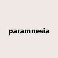 paramnesia是什么意思