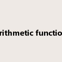 arithmetic function是什么意思