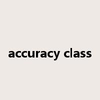 accuracy class是什么意思