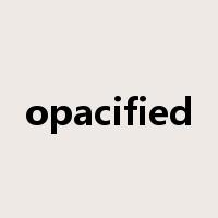 opacified是什么意思