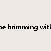 be brimming with是什么意思