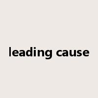 leading cause是什么意思