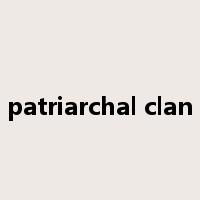 patriarchal clan是什么意思