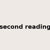 second reading是什么意思