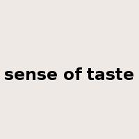 sense of taste是什么意思