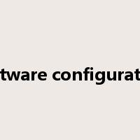software configuration是什么意思