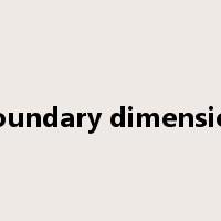 boundary dimension是什么意思