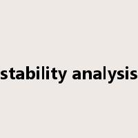 stability analysis是什么意思