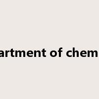 department of chemistry是什么意思