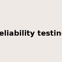 reliability testing是什么意思