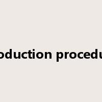 production procedure是什么意思