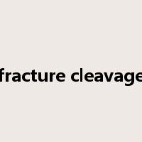 fracture cleavage是什么意思