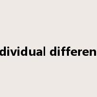 individual difference是什么意思