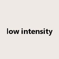 low intensity是什么意思