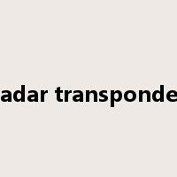 radar transponder是什么意思