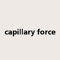 capillary force是什么意思