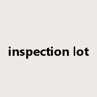 inspection lot是什么意思
