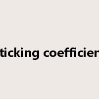 sticking coefficient是什么意思