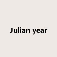 Julian year是什么意思