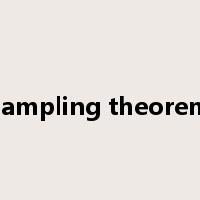 sampling theorem是什么意思
