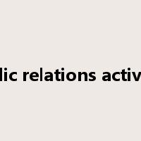 Public relations activities是什么意思