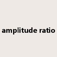 amplitude ratio是什么意思