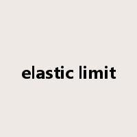 elastic limit是什么意思