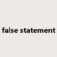 false statement是什么意思