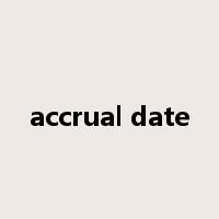 accrual date是什么意思
